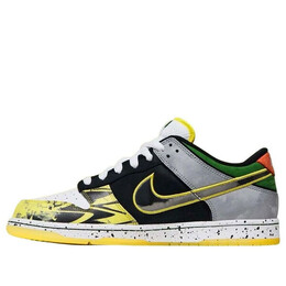 Кроссовки dunk low 'what the duck away' Nike, белый hv1454-100 | white/black/metallic silver/apple green