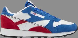 Кроссовки classic leather 'make it yours - vector blue red' Reebok, синий gy1522 | blue