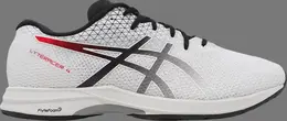 Кроссовки lyteracer 4 2e wide 'white black' Asics, белый 1011b350 100 | white