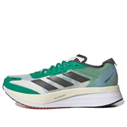 Кроссовки Adidas Adizero Boston 11 Running Shoes 'White Tint Black Court Green', белый hq3694 | white tint / black / court green