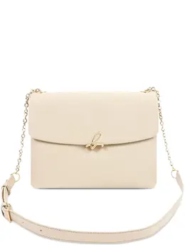 Agnès b. logo-plaque leather crossbody bag 22819501