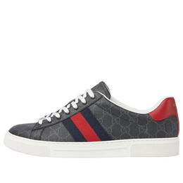 Кроссовки ace canvas 'grey monogram' Gucci, серый 760775-facmz-1065 | grey/white/red/blue