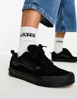 Кроссовки однотонные Vans Knu Skool Chunky With Black Sole, черный 131864753 | black