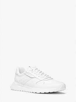 Кроссовки Dax из шагреневой кожи с логотипом Michael Kors, белый 44f3dafs1l | bright wht