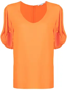 Stella McCartney: Топ с рукавами-фонариками 