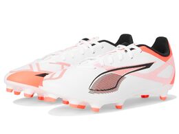 Кроссовки Puma Ultra 5 Play Firm, Artificial Ground Soccer Cleats, цвет Puma White-Puma Black-Glowing Red 9991213 | puma white-puma black-glowing red