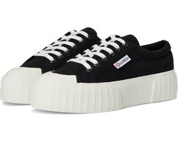 Кроссовки Superga 2631 Stripe Platform, цвет Black/White Avorio 10013287 | black/white avorio