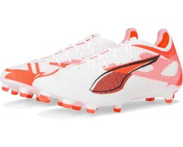 Кроссовки Puma Ultra 5 Pro Firm, Artificial Ground Soccer Cleats, цвет Puma White-Puma Black-Glowing Red 9991233 | puma white-puma black-glowing red