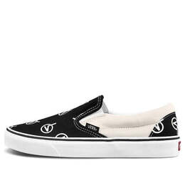 Кроссовки classic slip-on 'circle v' Vans, черный vn0a4bv317h | black/white