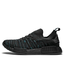 Кроссовки parley x nmd_r1 stlt primeknit Adidas, черный aq0943 | core black/blue spirit/eqt green