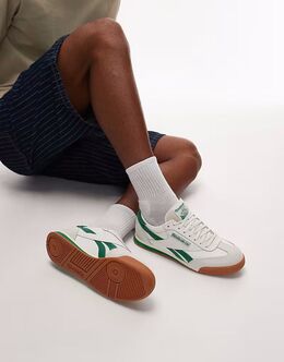 Кроссовки Reebok Campio в кремово-белом и зеленом цветах 138682315 | cream