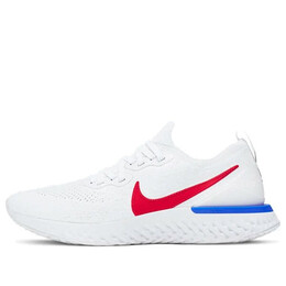 Кроссовки epic react flyknit 2 Nike, белый cj8295-100 | white/red