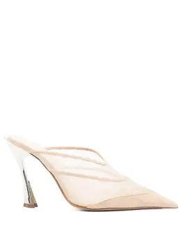 Mugler 95mm mesh mules 23495454