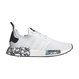 Кроссовки Adidas NMD_R1 'Graffiti Plugs', белый eg7576 | cloud white/core black/cloud white