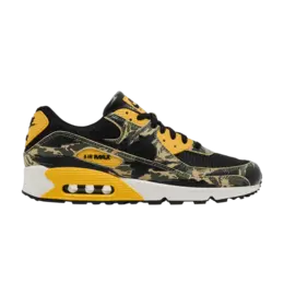 Кроссовки Nike Air Max 90 Premium 'Camo Pack - University Gold', черный if1721 001 | black/black/university gold/parachute beige/medium olive/phantom