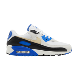 Кроссовки Nike Air Max 90 Premium 'Racer Blue', синий hf3449 100 | white/racer blue/khaki/black