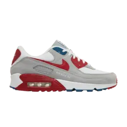 Кроссовки Nike Air Max 90 'Athletic Club - University Red', белый dq8235 001 | light smoke grey/white/university red