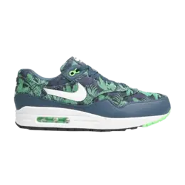 Кроссовки Nike Air Max 1 GPX 'Floral', синий 684174 400 | space blue/black jade/cerulean/white
