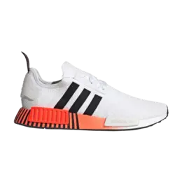 Кроссовки Adidas NMD_R1 'Glitch - White Solar Red', белый fv3648 | cloud white/core black/solar red