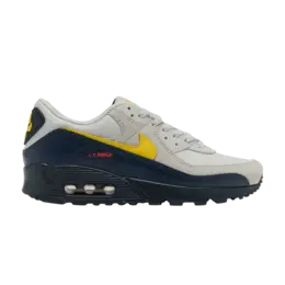 Кроссовки Nike Air Max 90 'Neutral Grey Tour Yellow', серый if0670 001 | neutral grey/tour yellow/obsidian/speed red/white