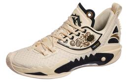 Anta Shock Wave 5 Противоскользящие и дышащие низкие баскетбольные кроссовки с азотной технологией Мужские Коричневый Черный, Белый Черный 112411106-2 | white black