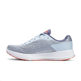 Амортизирующие износостойкие низкие кроссовки для бега мужские серо-оранжевые Skechers 246050-gyor | gray orange