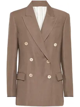 Brunello Cucinelli: Коричневый жакет  Monili