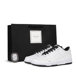 Nike Кроссовки для скейтбординга Dunk Eternity с противоскользящим покрытием, износостойкие, мужские, белые, черные dd1391-100(team368-男款永恒) | white black