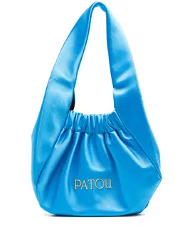 Patou logo-lettering satin tote bag 22489172