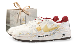 Nike Кроссовки для скейтбординга Full Force Drippy Friday, износостойкие, низкие, мужские, бежево-золотые ib4612-131(team889-金曜日礼袋款) | beige gold (special shopping bag)