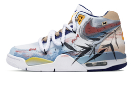 Nike Баскетбольные кроссовки Flight Legacy Cushioning, противоскользящие и износостойкие, винтажные, среднего размера, мужские, синие, белые, красные bq4212-102（team215-幻叶） | blue white red