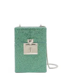 Oscar de la Renta Alibi crystal-embellished bucket bag 20843757