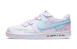 Nike Кроссовки для скейтбординга Court Vision с противоскользящим покрытием, износостойкие, легкие, низкие, мужские, синий розовый белый - белый синий розовый, цвет White Blue Pink dh2987-101(team523-心动cp) | white blue pink