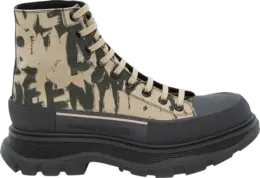 Кроссовки Alexander McQueen Tread Slick Boot Beige Black Graffiti, загар 705667 w4tg4 9787 | tan