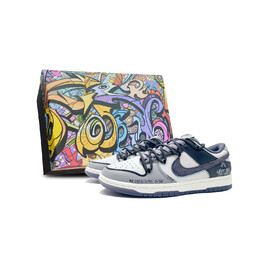 Кроссовки для скейтбординга Dunk мужские с низким верхом фиолетовый Nike fj4188-100(team188-逆转s-box) | purple white gray