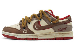 Кроссовки Nike Dunk Skateboarding Shoes Men Low-top Brown/yellow/red, коричневый dd1391-602(team439-男款日落摩卡) | dark brown