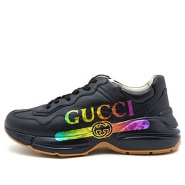 Кроссовки rhyton 'iridescent logo' Gucci, черный 552851-drw00-1000 | black