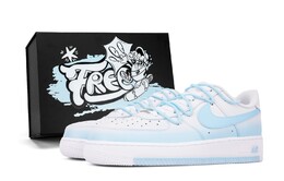 Кроссовки Nike Air Force 1 Skateboarding Shoes Men Low-top, белый/синий cw2288-111(team18-解构浅蓝） | white/blue
