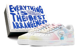 Кроссовки Nike Air Force 1 Skateboarding Shoes Men Low-top Yellow, синий/розовый cw2288-111(team88-彩虹云朵s-box) | blue/pink