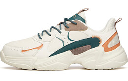 Кроссовки мужские массивные низкие светло-бежевые/темно-зеленые/оранжевые Anta 111938822r-17