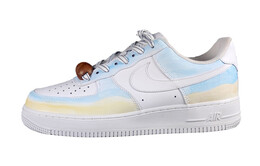Кроссовки Nike Air Force 1 Skateboarding Shoes Men Low-top Blue/yellow/white, голубой cw2288-111(team5-男款浅色沙滩) | light blue