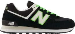 Кроссовки New Balance 574, черный/белый/зеленый u574ct2 | black