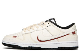 Кроссовки Nike Dunk Skateboarding Shoes Men Low-top Beige/Red, бежевый/красный dd1391-100(team300-山雾之恋) | beige/red