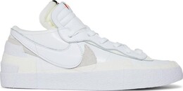 Кроссовки Nike sacai x Blazer Low 'White Patent', белый dm6443 100 | white