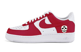 Кроссовки Nike Air Force 1 Skateboarding Shoes Men Low-top Red, фуксия cw2288-111(team5-男款红粉骷髅) | fuchsia