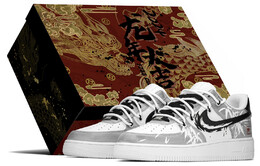 Кроссовки Nike Air Force 1 Skateboarding Shoes Men Low-top Black/white/gray, черный/белый/серый cw2288-111(teama-水墨竹画s-box) | black/white/gray