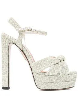 Aquazzura: Серебристые сандалии 