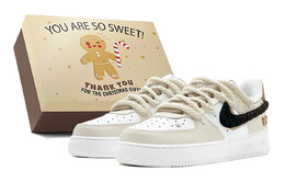 Кроссовки Air Force 1 для скейтбординга мужские с низким верхом белого цвета Nike, чайный/коричневый cw2288-111(teams-解构小熊男s-box) | tea brown