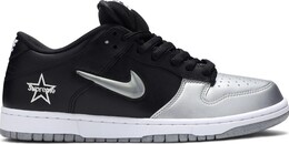 Кроссовки Nike Supreme x Dunk SB Low QS 'Metallic Silver', серебряный ck3480 001 | silver