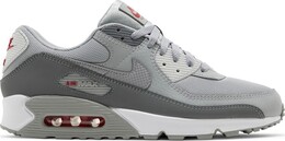 Кроссовки Nike Air Max 90 'Light Smoke Grey Red', серый dm9102 001 | grey